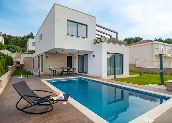 Luxury Beachfront Villa Trogir 1 On Ciovo With 2 Pools Villa Trogir